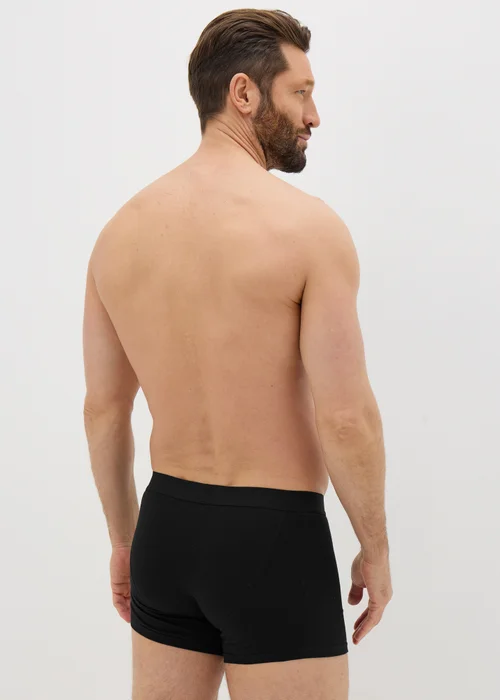 3 Pack Plain Black Keyhole Boxers - Extra small Image 3