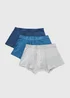 3 Pack Blue Keyhole Boxers - Extra small Image 1