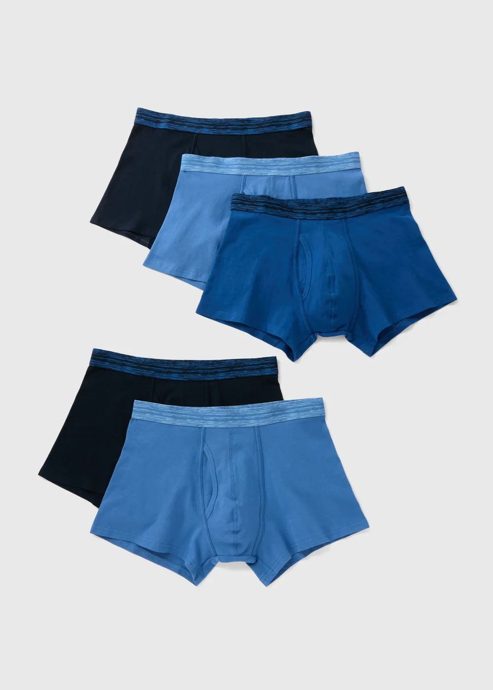 5 Pack Blue Keyhole Boxers - Extra small Image 1
