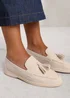 Where's That From Beige Kenya Wide Fit Slip On Loafers - Size 4 Image 3