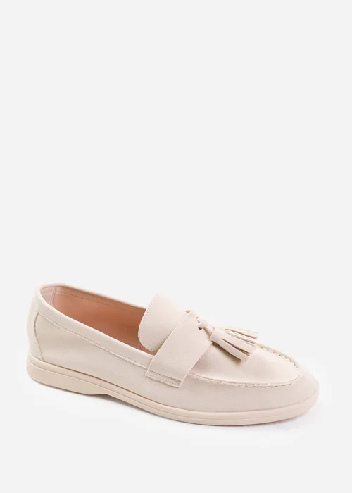 Where's That From Beige Kenya Wide Fit Slip On Loafers - Size 4 Image 2