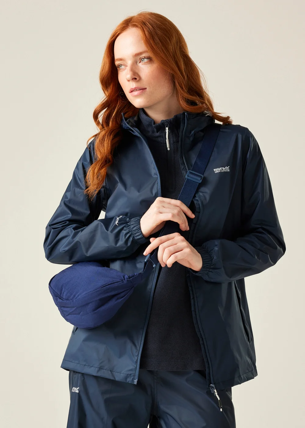 Regatta Dark Blue Pack It III Waterproof Breathable Isolite Jacket - 18 Image 1