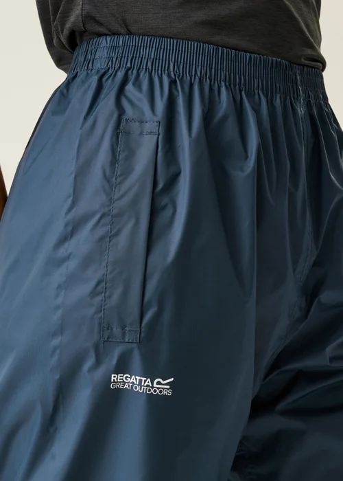 Regatta Blue Pack It Waterproof Overtrouser - S Image 4