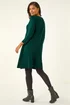 Roman Forest Green A-Line Pocket Detail Stretch Swing Dress - 10 Image 3