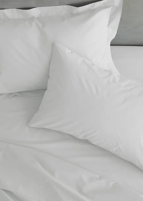 Catherine Lansfield White Easy Iron Percale Combed Base Valance Sheet - Fitted Single Image 3