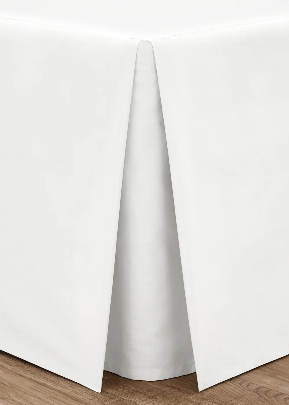 Catherine Lansfield White Easy Iron Percale Combed Base Valance Sheet - Fitted Single Image 1