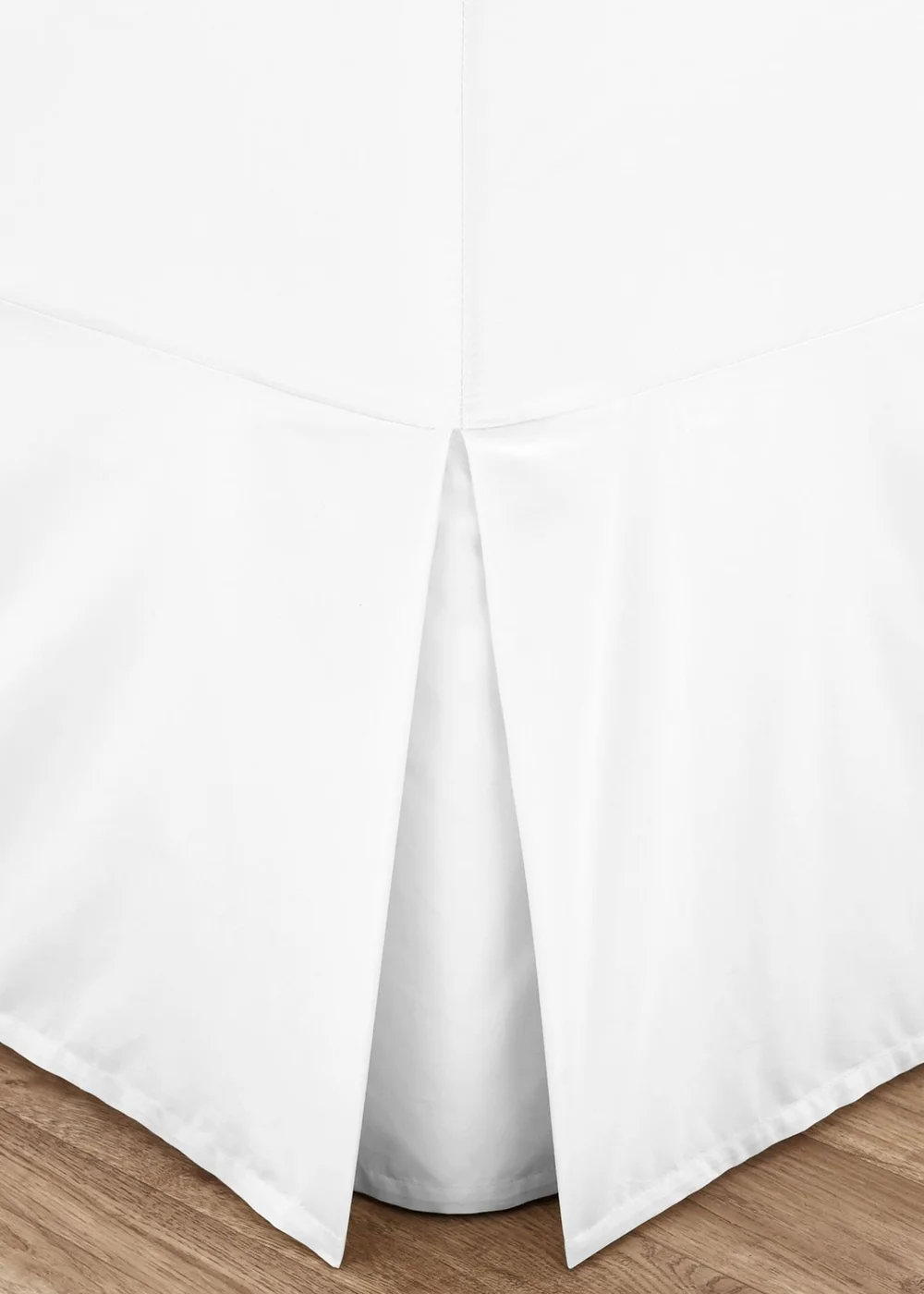 Catherine Lansfield White Easy Iron Percale Combed Fitted Valance Sheet - Super king Image 1