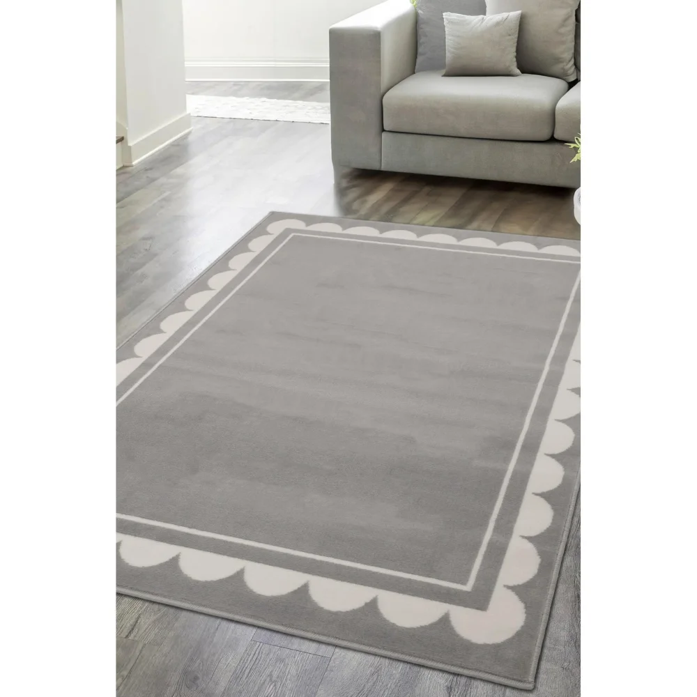 Homemaker Scallop Grey Rug - 120 x 170 Image 1
