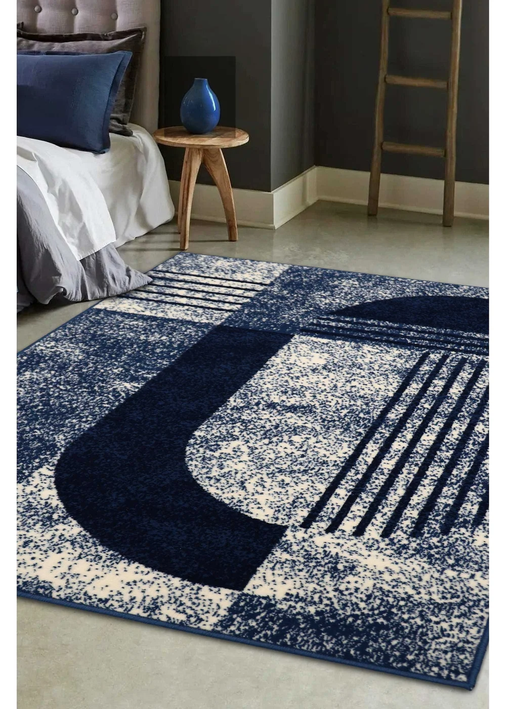 Homemaker Modern Geo Navy/Gold Rug - 120 x 170 Image 1
