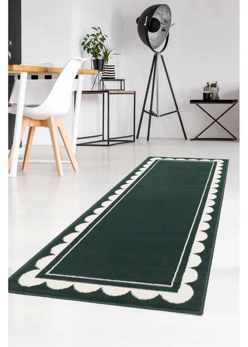 Homemaker Scallop Forest Green Runner - 67 x 200 Image 1