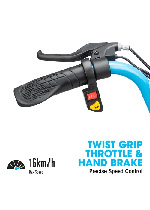 Xootz Black/Blue Cyclone Drift Trike (24V Lithium) - One Size Image 4
