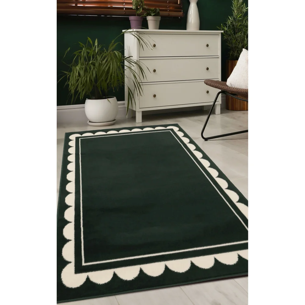 Homemaker Scallop Forest Green Rug - 120 x 170 Image 1