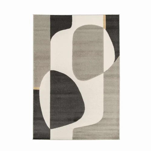 Homemaker Milan Bold Grey/Stone/Cream Abstract Rug - 80 x 150 Image 4