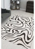 Homemaker Reef Ripple Black/Off White Mono Rug - 80 x 150 Image 1