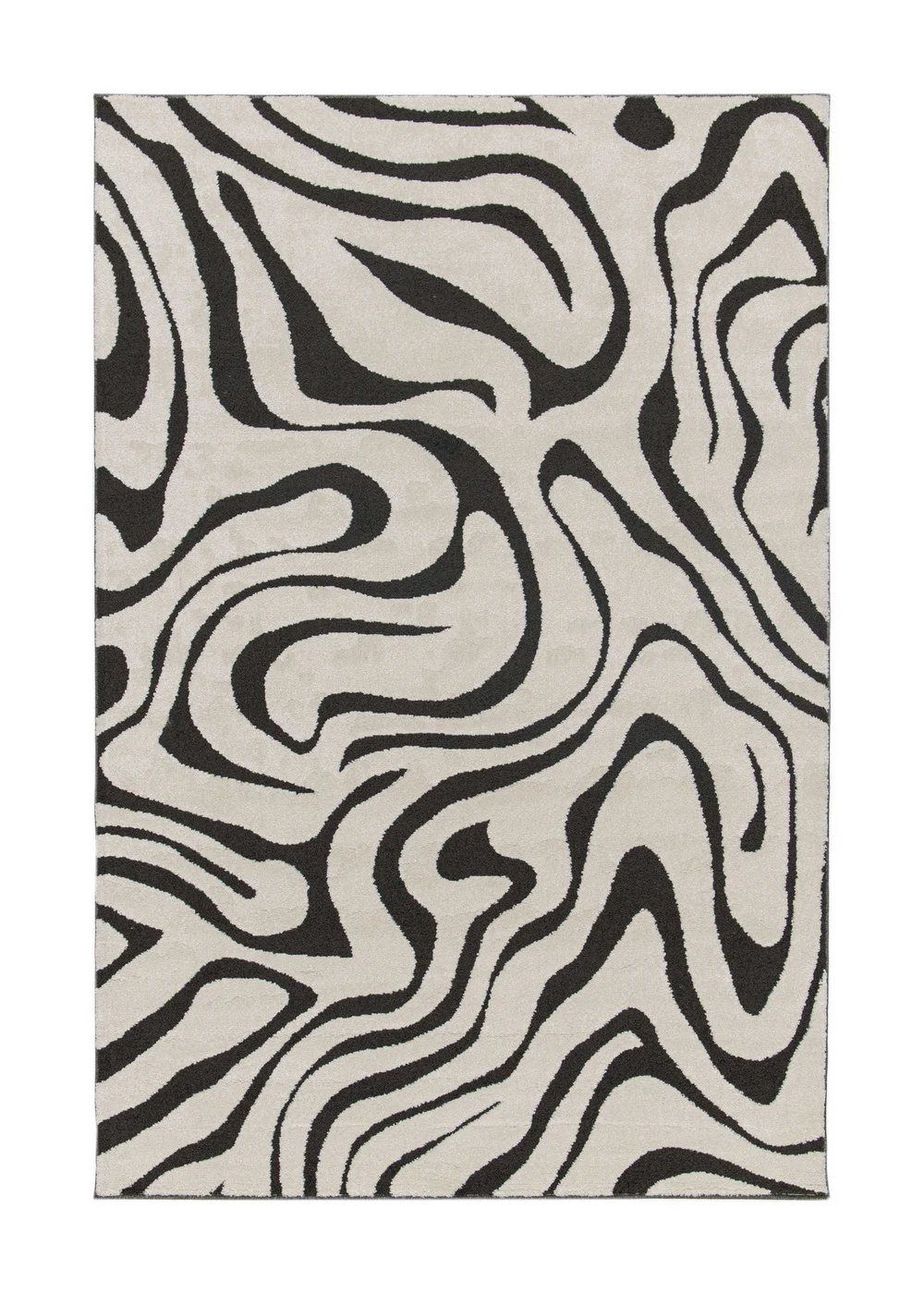 Homemaker Reef Ripple Black/Off White Mono Rug - 80 x 150 Image 2