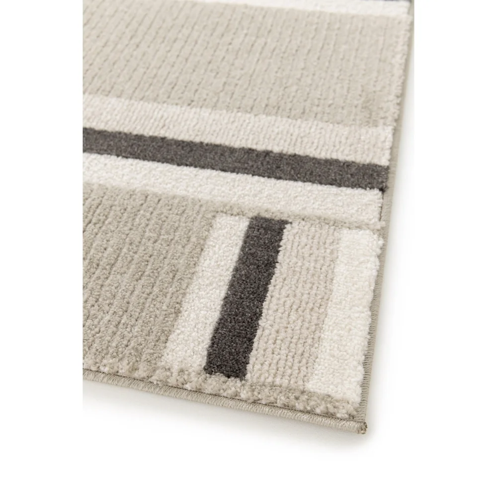 Homemaker Milan Grey/Stone/Cream Blocks Rug - 120 x 170 Image 4