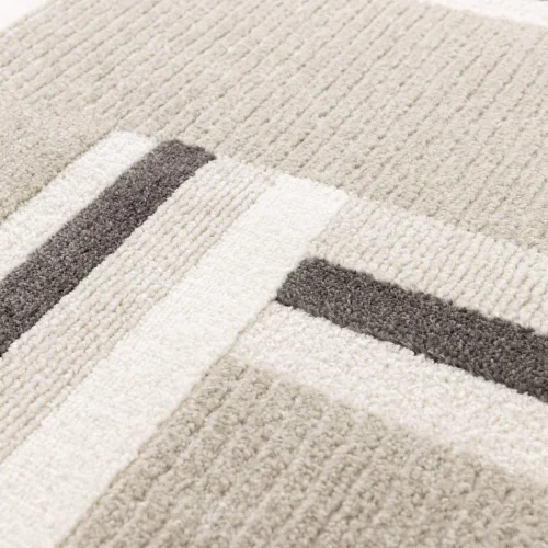 Homemaker Milan Grey/Stone/Cream Blocks Rug - 120 x 170 Image 2