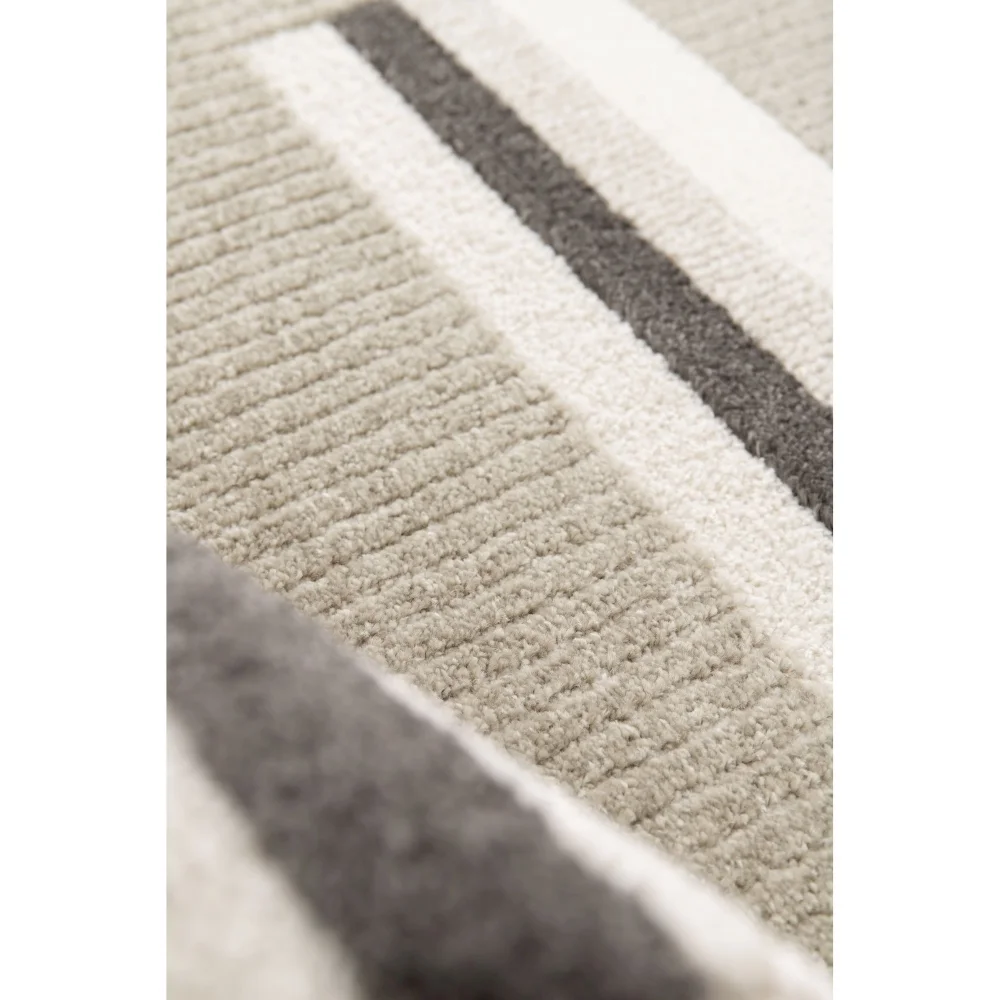 Homemaker Milan Grey/Stone/Cream Blocks Rug - 120 x 170 Image 3