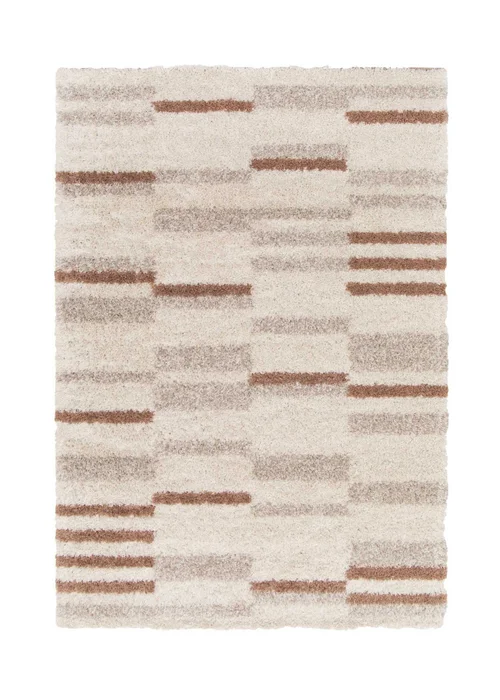 Homemaker Nomad Linear Natural Shaggy Rug - 120 x 170 Image 2