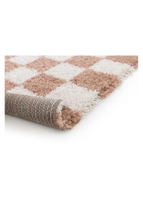 Homemaker Nomad Checks Terracotta Rug - 120 x 170 Image 3