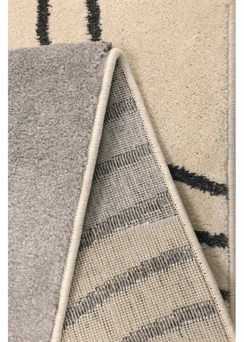 Homemaker Sara Carved Modern Arc Grey/White Rug - 120 x 170 Image 4