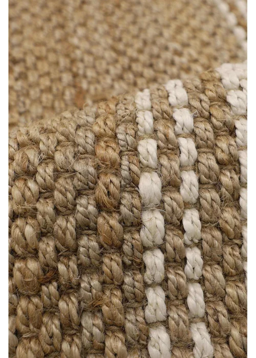 Relay Jute Stripe Natural Beige Runner - 100 x 150 Image 4