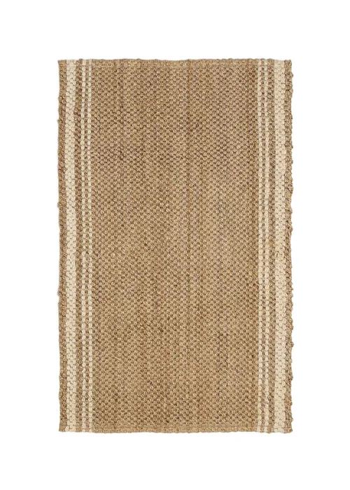 Relay Jute Stripe Natural Beige Runner - 100 x 150 Image 3