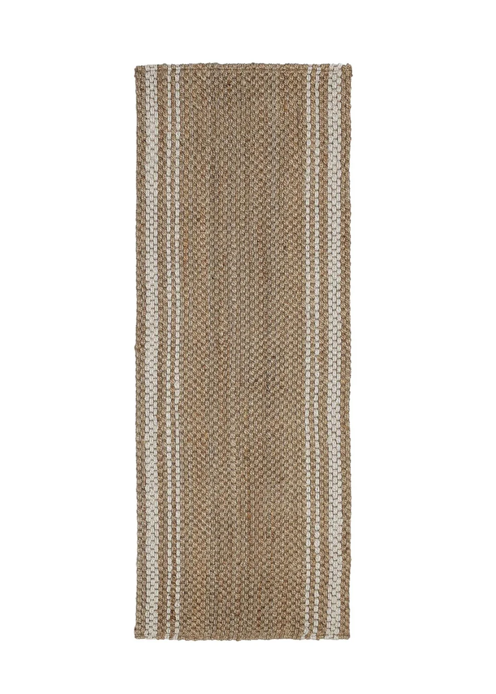 Relay Jute Stripe Natural Beige Runner - 60 X 180 Image 3