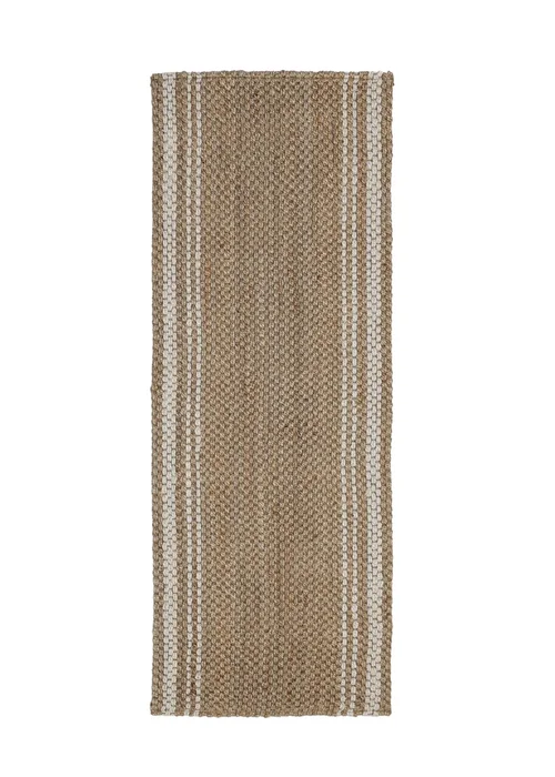 Relay Jute Stripe Natural Beige Runner - 60 X 180 Image 3
