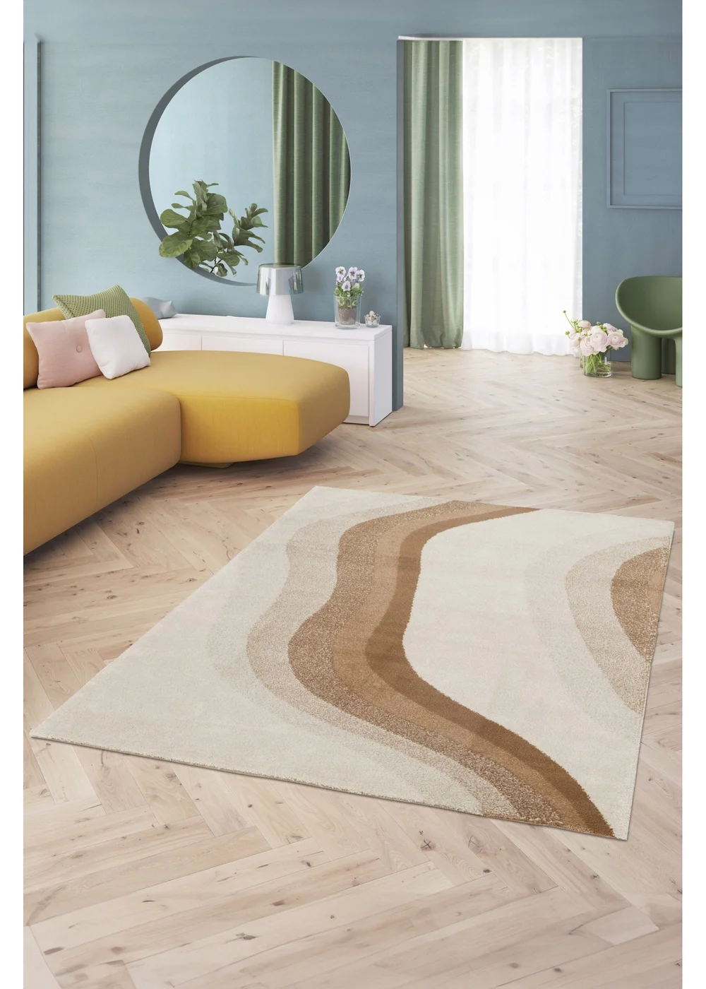 Homemaker Sol Wave Terracotta Rug - 120 x 170 Image 1