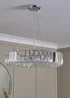 BHS Chrome Renee Crystal Pendant (35-115cm x 50cm) - One Size Image 1