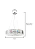 BHS Chrome Renee Crystal Pendant (35-115cm x 50cm) - One Size Image 6