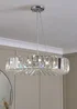 BHS Chrome Renee Crystal Pendant (35-115cm x 50cm) - One Size Image 2