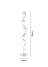 BHS Chrome Bella Twisted 4 Light Floor Lamp (130cm x 26cm) - One Size Image 6