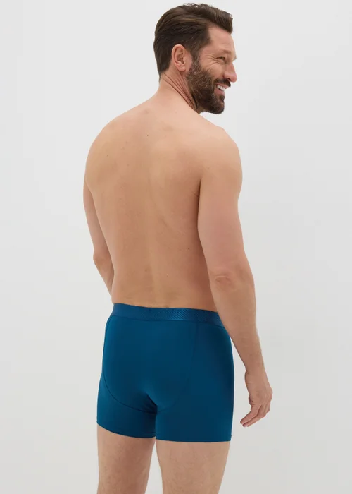 Premium Teal Microfibre Keyhole Boxers - Extra small Image 3