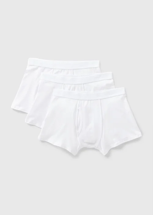 3 Pack White Keyhole Boxers - Extra small Image 1