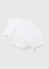 3 Pack White Keyhole Boxers - Extra small Image 1