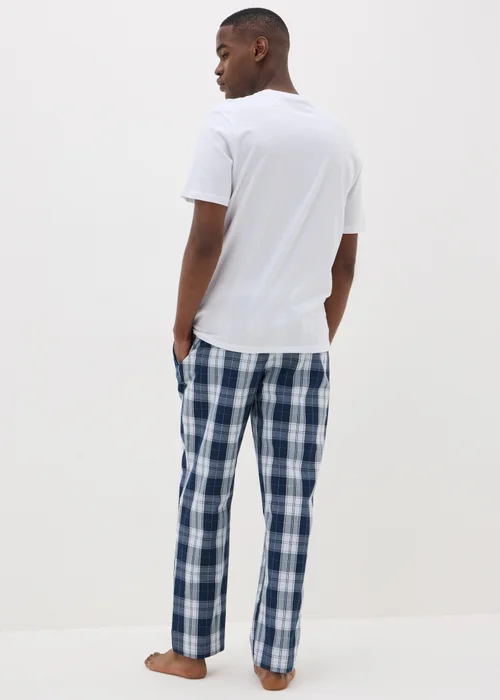 Navy Woven Check Pyjama Bottoms - Extra small Image 1