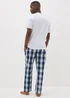 Navy Woven Check Pyjama Bottoms - Extra small Image 1