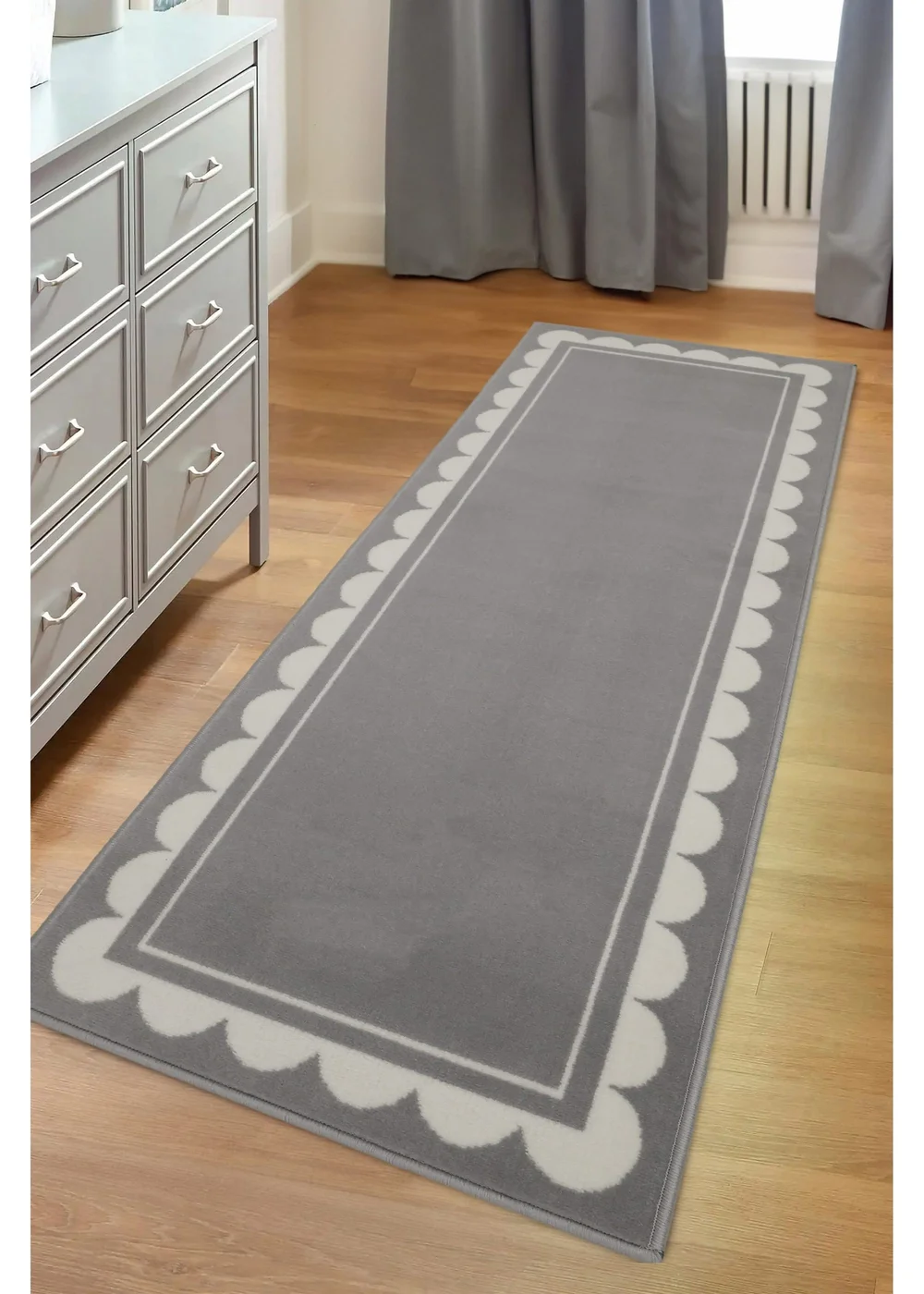 Homemaker Scallop Grey Runner - 67 x 200 Image 1