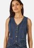 Yumi Blue Denim Stretch Waistcoat - 8 Image 2