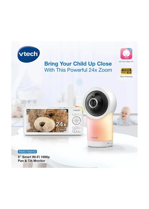 VTech RM5766HD 5IN WiFi Monitor - One Size Image 4
