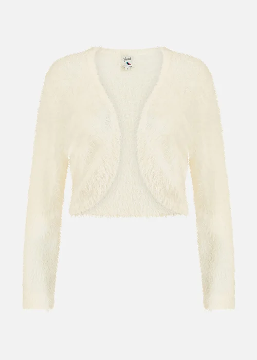 Yumi Ivory Eyelash Knit Bolero - S Image 3