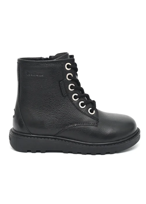 ToeZone Boys Black Storm Leather Ankle Boot (Younger 8 - Older 3) - Size 8 Infants Footwear Image 2