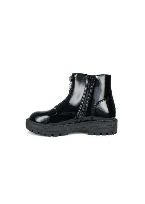 ToeZone Girls Black Lydia Zip Boot (Younger 8 - Older 2) - Size 11 Infants Image 3