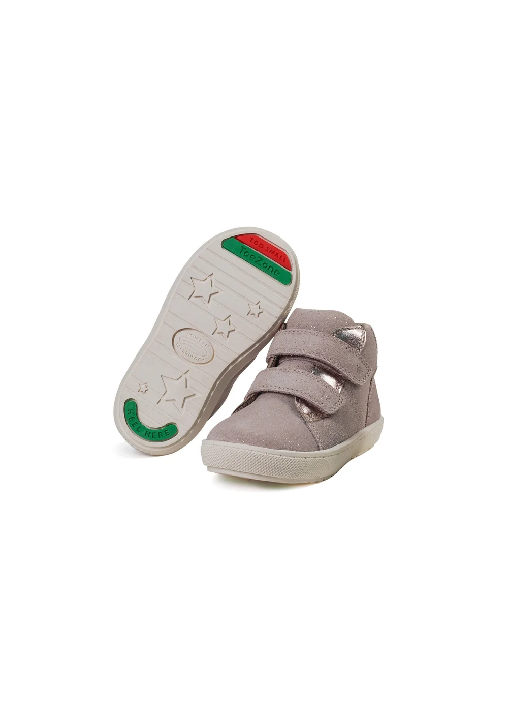 ToeZone Girls Pink Layla Shimmer Rip Tape Boot (Younger 4 - Younger 10) - Size 5.5 Infants Footwear Image 1