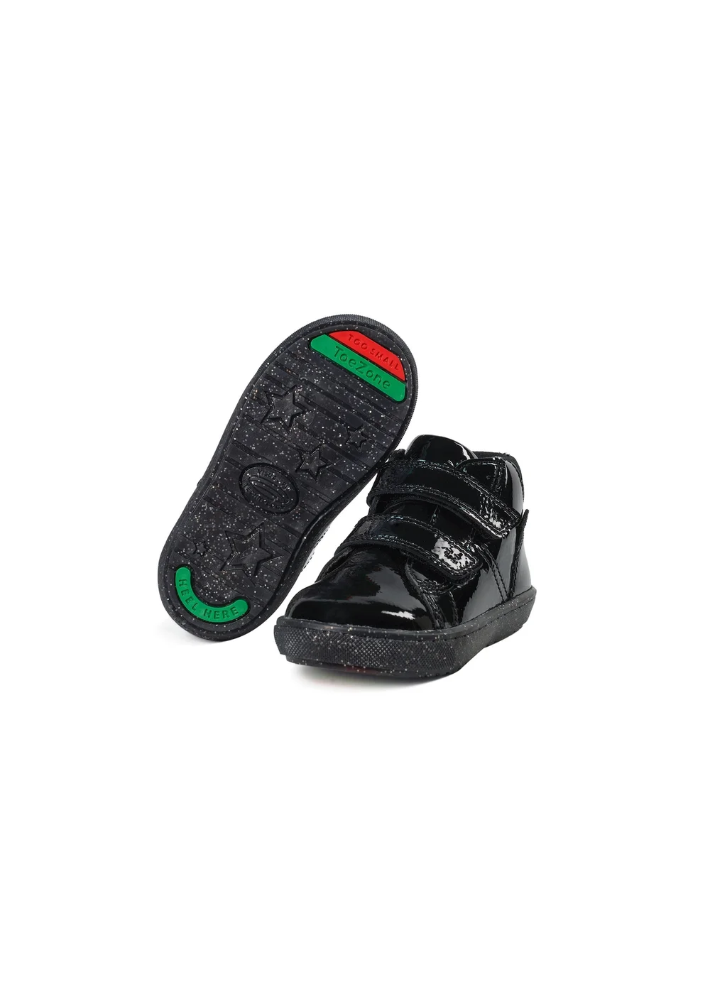 ToeZone Girls Black Riley Crinkle Rip Tape Boot (Younger 4 - Younger 10) - Size 10 Infants Image 1