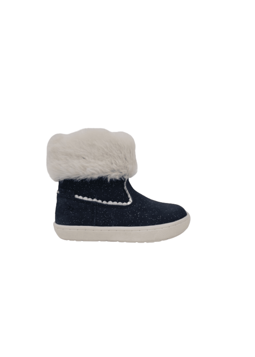 ToeZone Girls Navy Freya Shimmer Fur Boot (Younger 4 - Younger 10) - Size 5.5 Infants Footwear Image 2