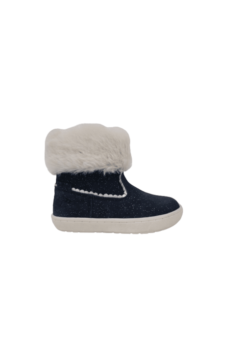 ToeZone Girls Navy Freya Shimmer Fur Boot (Younger 4 - Younger 10) - Size 5.5 Infants Footwear Image 2
