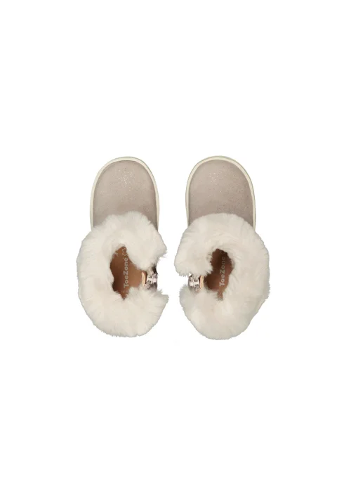 ToeZone Girls Pink Vienna Shimmer Fur Boot (Younger 4 - Younger 10) - Size 5.5 Infants Footwear Image 4